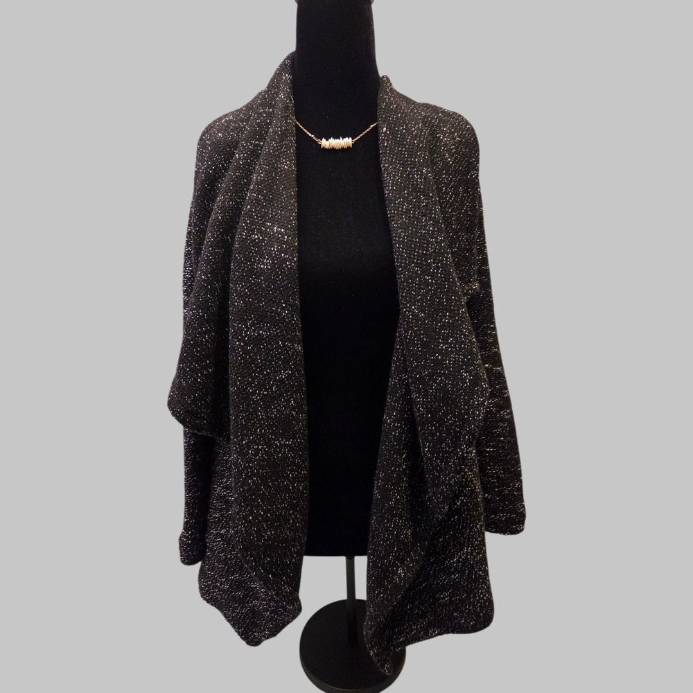 BNCI by Blanc Noir‎ Womens Cardigan Cape Shawl Sweater Sz L